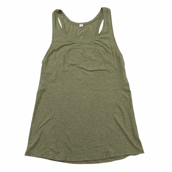 Lululemon Tank Top Womens 2 Brave Olive Love Racerback Gym Training Athletic - Picture 1 of 11